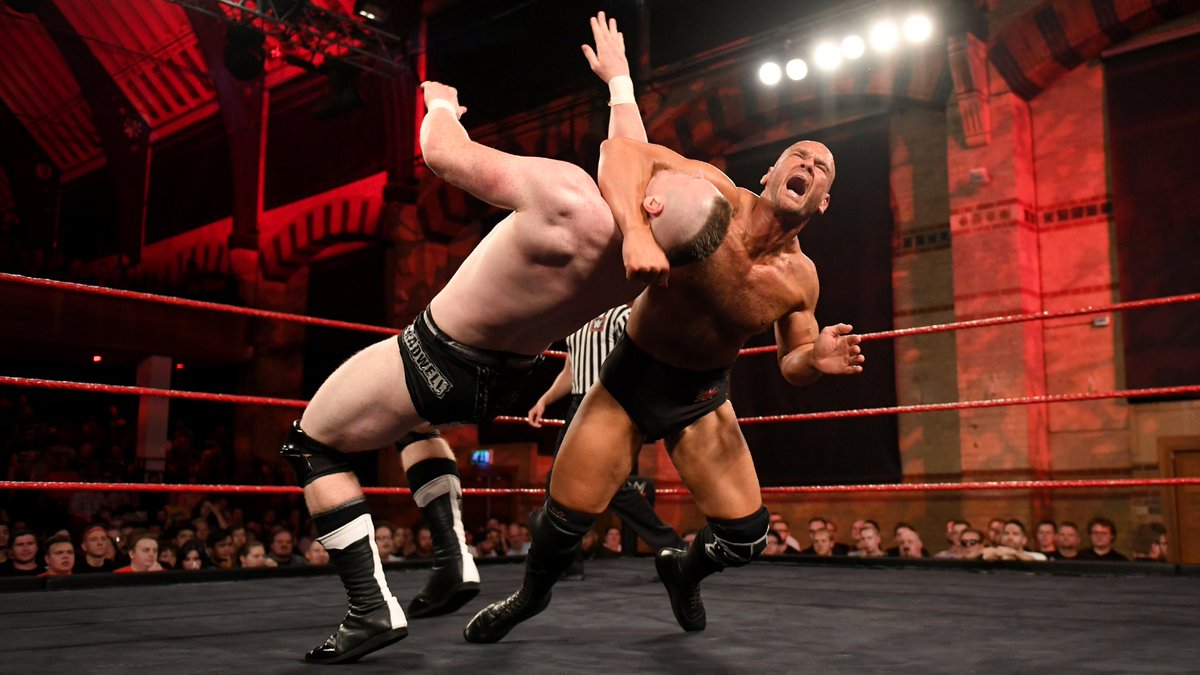 NXTUK_Legacy's tweet photo. Oct. 31, 2018:
In Part 1 of a 2 part episode of #NXTUK at the Corn Exchange in Cambridge, #DannyBurch defeated @sam_gradwell in a slugfest of a match.
📸 WWE https://t.co/d4Q8eiVNWc