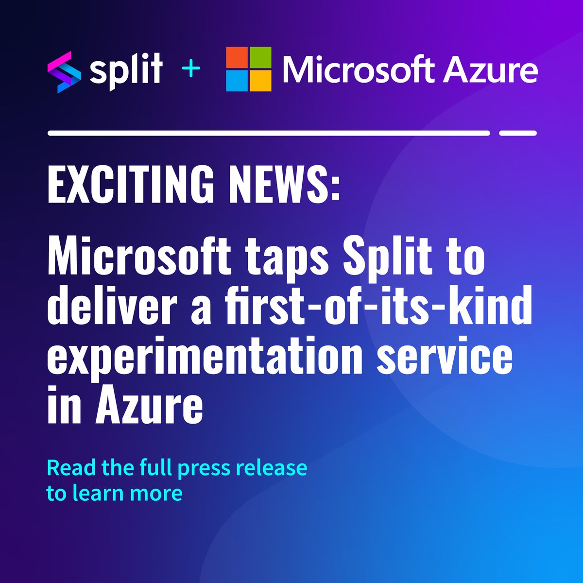 Split (@splitsoftware) on Twitter photo <a href="/Microsoft/">Microsoft</a> will have a new feature experimentation service within <a href="/Azure/">Microsoft Azure</a>. And guess who’s technology is powering it under the hood? Read what's coming to Azure App Configuration in 2024: split.io/news/split-par…
#Microsoft #MicrosoftAzure #developers #abtesting <a href="/msPartner/">Microsoft Partner</a> <a href="/msdev/">Microsoft Developer</a> <a href="/Microsoft/">Microsoft</a> will have a new feature experimentation service within <a href="/Azure/">Microsoft Azure</a>. And guess who’s technology is powering it under the hood? Read what's coming to Azure App Configuration in 2024: split.io/news/split-par…
#Microsoft #MicrosoftAzure #developers #abtesting <a href="/msPartner/">Microsoft Partner</a> <a href="/msdev/">Microsoft Developer</a>