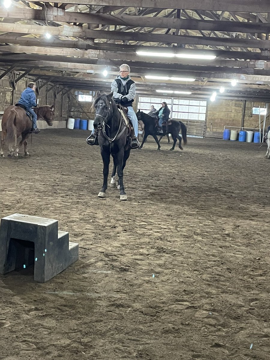 Sending a big “Thank You” to Coach Meyer and her friends for a wonderful night of horseback riding. We enjoyed riding, learning about the different horses, and seeing Coach Meyer in her element! #Team40 #MavFam