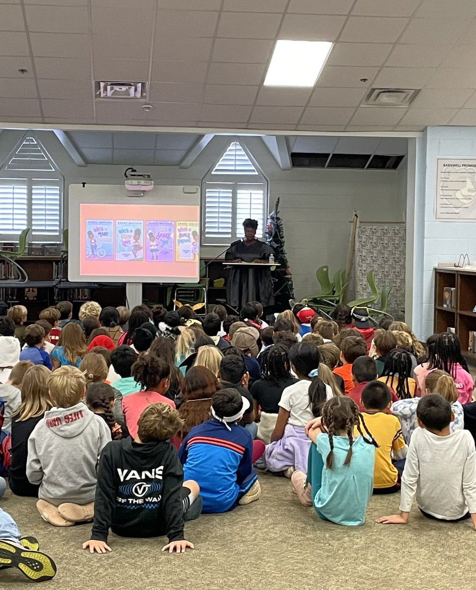 What better way to celebrate Book Character day than to have author <a href="/reneewauthor/">Renée Watson</a> share her books with our Barnwell ES students <a href="/TheBarnwellBeat/">The Barnwell Beat!</a> <a href="/BarnwellPto/">Barnwell ES PTO</a> <a href="/FCSSocialWork/">FCSSocialWork</a>