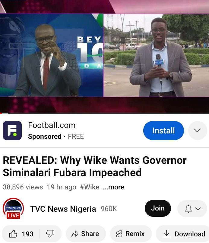 The way TVC News is pushing Wike and Sim River State control tussel... BATistha is disrupting Wike's table. I am watching to know who will outwit each other. I just wish they neutralise themselves really #Fubara #portharcourt