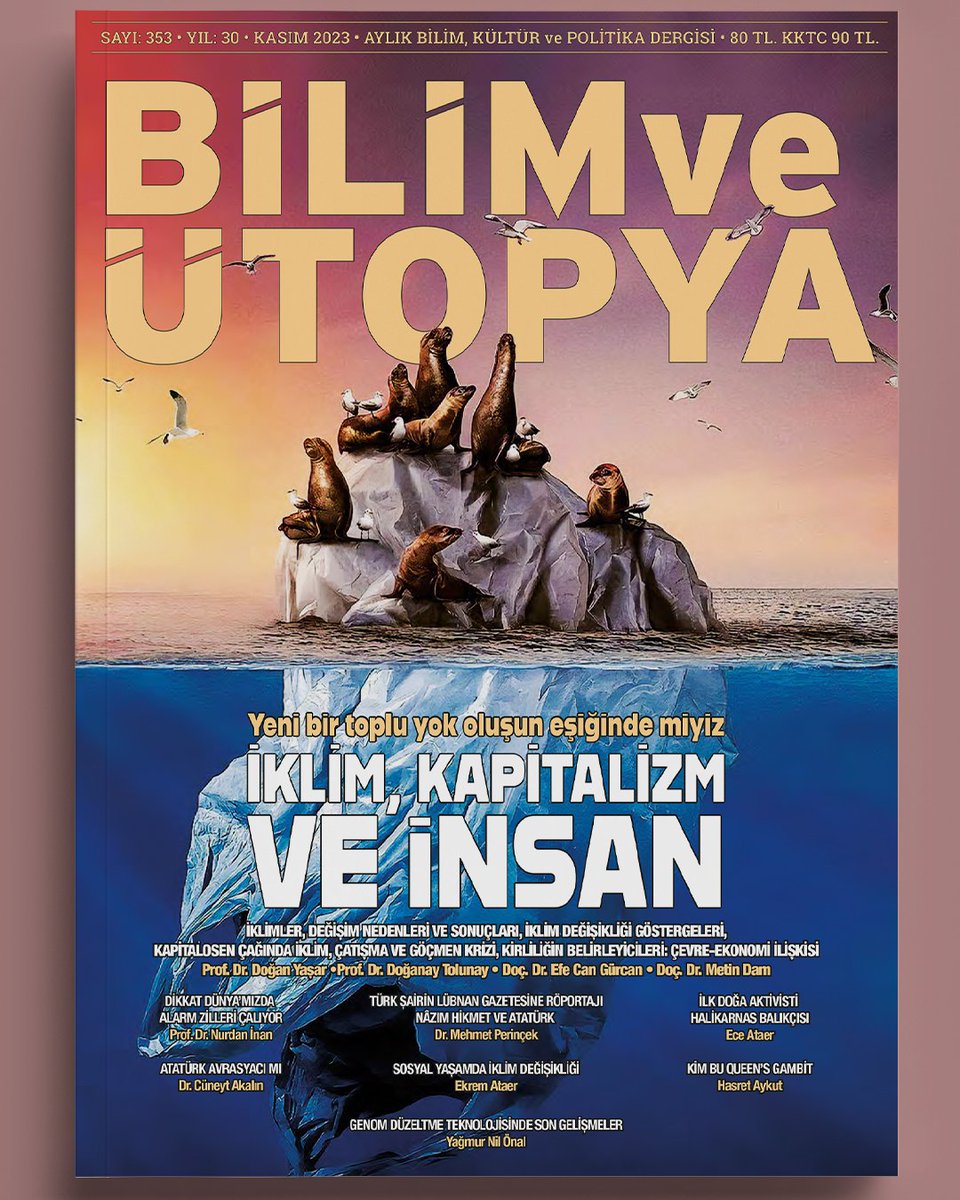 Kasım sayımız İKLİM, KAPİTALİZM VE İNSAN çıktı!
✓İklimler, değişim nedenleri ve sonuçları
✓İklim değişikliği göstergeleri
✓Kapitalosen çağında iklim, çatışma ve göçmen krizi
✓Çevre-ekonomi ilişkisi
✓Dünya’mızda alarm zilleri çalıyor
✓Türk şairin Lübnan gazetesine röportajı…