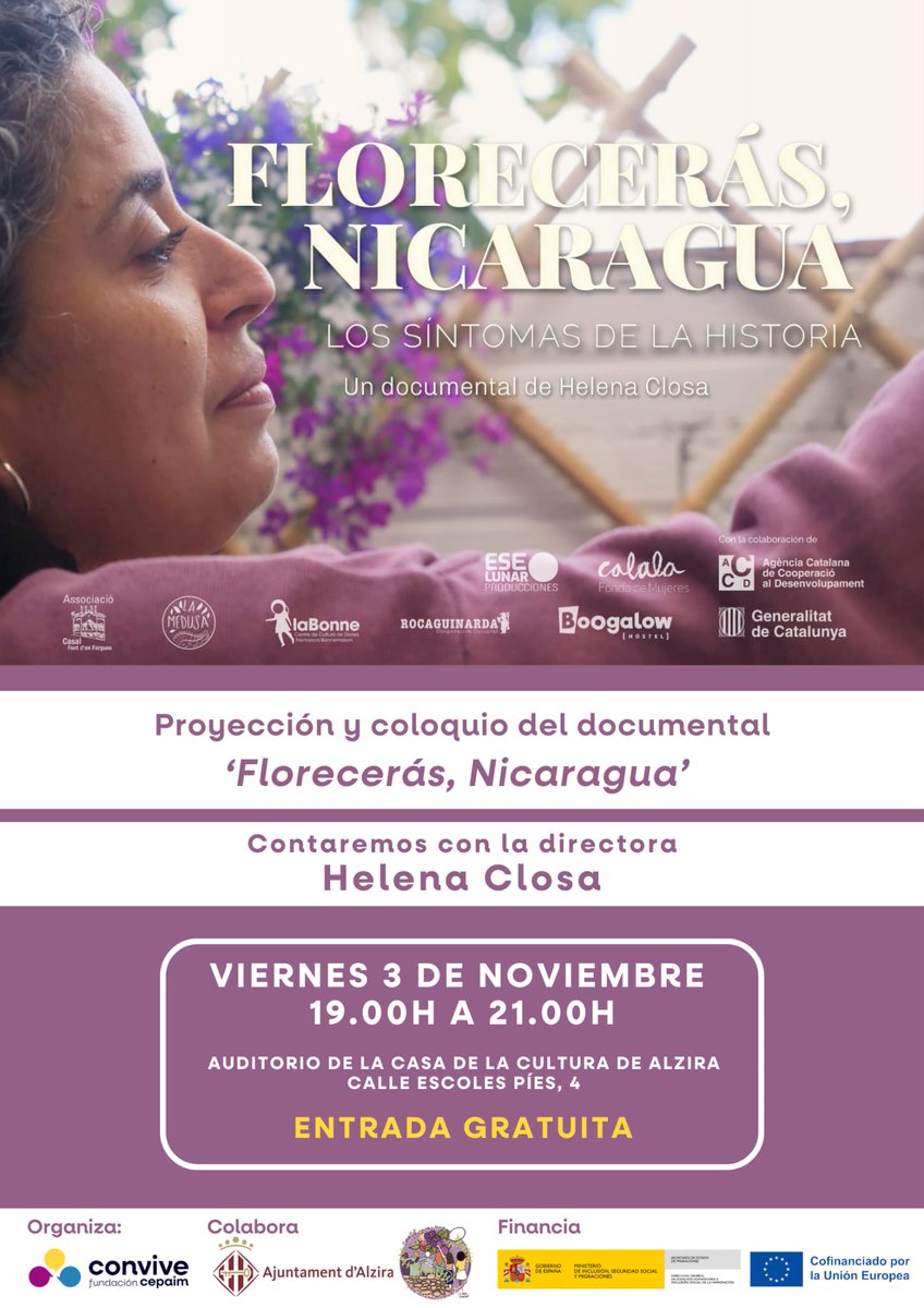 Proyección en Valencia este Viernes a las 19h <a href="/Nicas_Catalunya/">Nicas_Catalunya</a> <a href="/calalafondo/">Calala Fondo de Mujeres</a> <a href="/cooperaciocat/">Cooperació</a> <a href="/FundacionCepaim/">CONVIVE Fundación Cepaim</a>