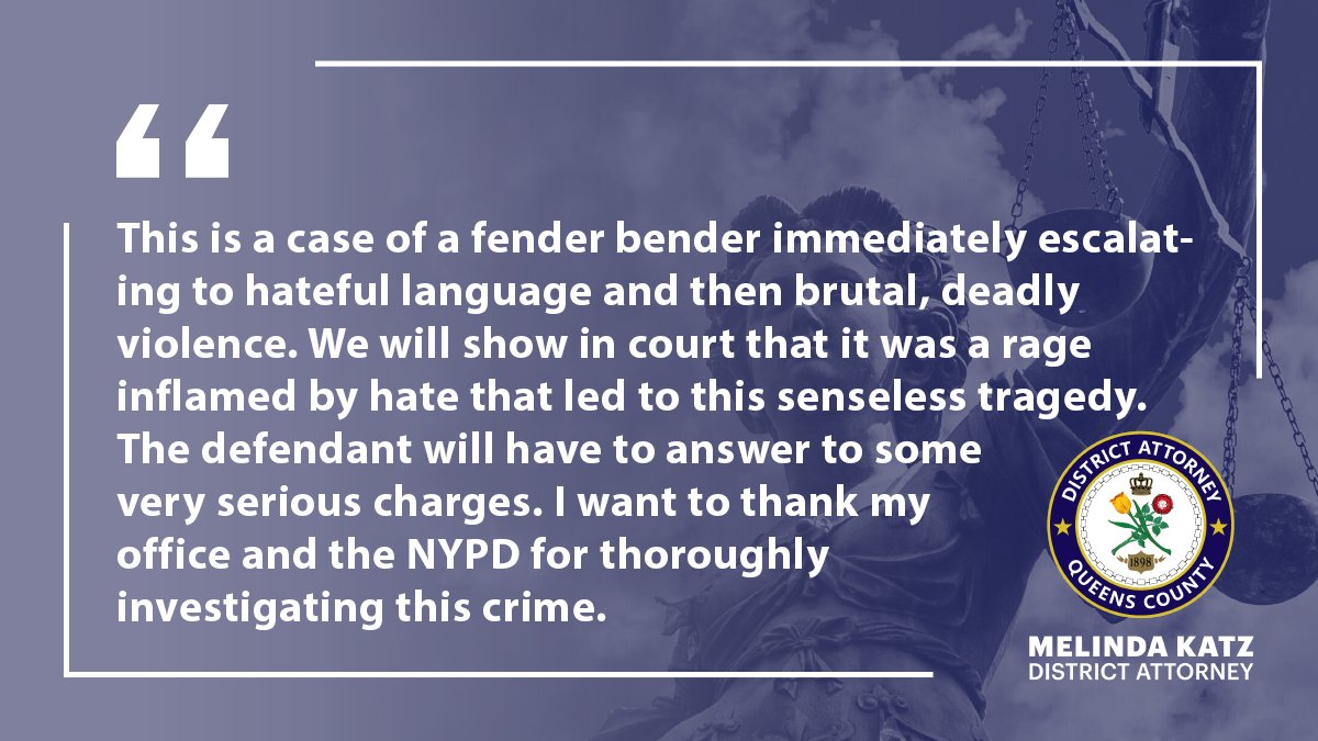 QueensDAKatz's tweet image. A Queens man is charged with manslaughter and assault as hate crimes in deadly beating of 66-year-old Jasmer Singh following a fender bender in Kew Gardens. Defendant is accused of repeatedly referring to Singh as “turban man” prior to fatal beating. bit.ly/40glL2l