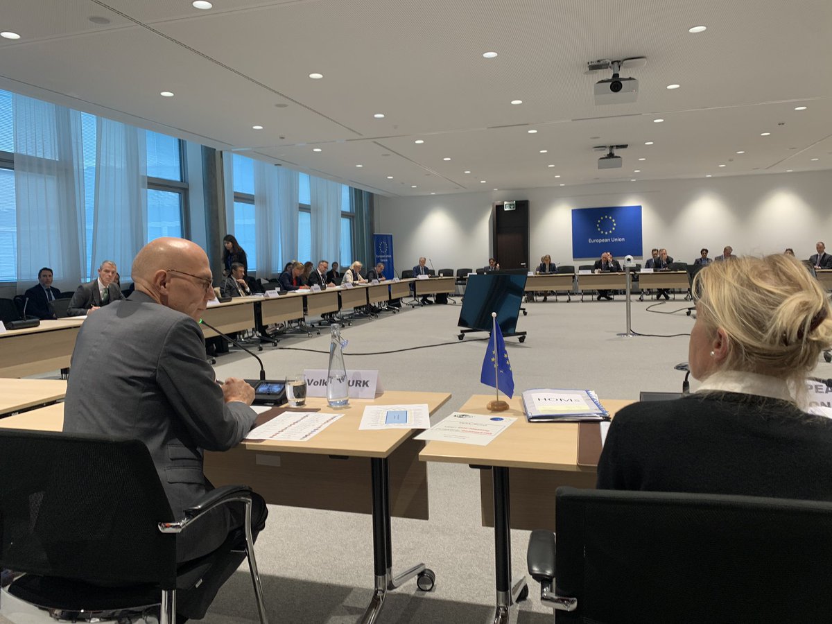 EU Ambassadors discussed today w @volker_turk a wide array of human rights issues. In troubled times, it is important to remember that the Universal Declaration of Human Rights was born out of crisis. This key normative framework is more important today than ever. #HumanRights75