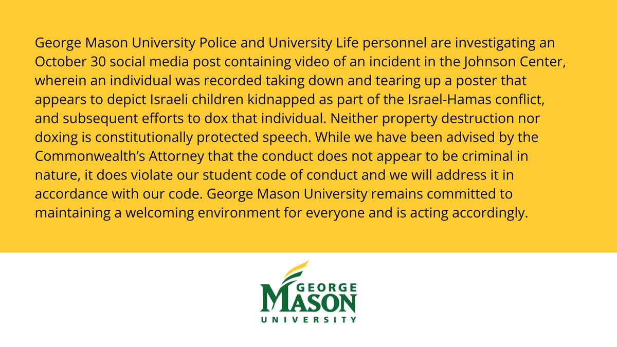 Preston Byrne on X: Some law students at George Mason are going