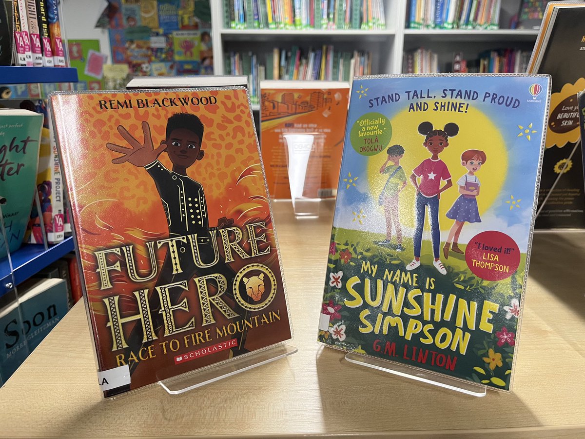 RPPS_Library's tweet photo. Pupils @RPPSlondon are really enjoying #SunshineSimpson by @glintinhereye and #FutureHero by @storymixstudio Thank you for bringing these fabulous books full of adventure, with black and brown children at the heart of the story to all. We love them. 2/2 https://t.co/OpXrx0MsSs