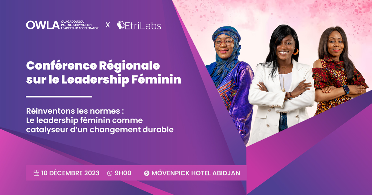 La Conférence Régionale de #OWLA, prévue pour le 𝟏𝟎 𝐝𝐞́𝐜𝐞𝐦𝐛𝐫𝐞 à Abidjan, mettra en avant la question du leadership féminin. En regroupant les principaux acteurs de l'égalité des genres et du leadership féminin en Afrique de l'Ouest francophone, cette conférence vise à :…
