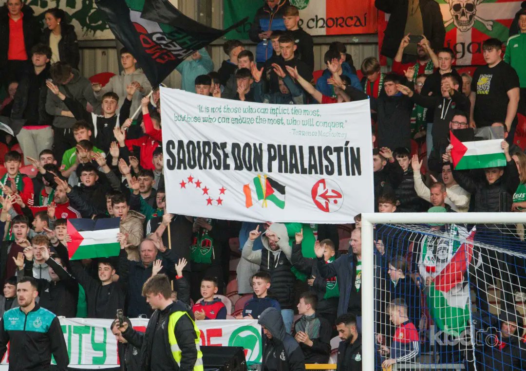 1stCorkCityBrigade (@fccb_ccfc84) on Twitter photo Shamrock (H)
30/10/23
SAOIRSE DON PHALAISTรN
๐ต๐ธโ ๏ธ๐ฎ๐ช
LINK FOR <a href="/MedicalAidPal/">Medical Aid for Palestinians</a> FUNDRAISER IN BIO
๐ท<a href="/KBDphotos/">KBD Photos</a> <a href="/DougMinihane/">Doug Minihane</a>
#ccfc84 #corkcityfc #leagueofireland #rebelultras #footballwithoutfansisnothing #againstmodernfootball #greatestleagueintheworld #freepalestine #savegaza Shamrock (H)
30/10/23
SAOIRSE DON PHALAISTรN
๐ต๐ธโ ๏ธ๐ฎ๐ช
LINK FOR <a href="/MedicalAidPal/">Medical Aid for Palestinians</a> FUNDRAISER IN BIO
๐ท<a href="/KBDphotos/">KBD Photos</a> <a href="/DougMinihane/">Doug Minihane</a>
#ccfc84 #corkcityfc #leagueofireland #rebelultras #footballwithoutfansisnothing #againstmodernfootball #greatestleagueintheworld #freepalestine #savegaza