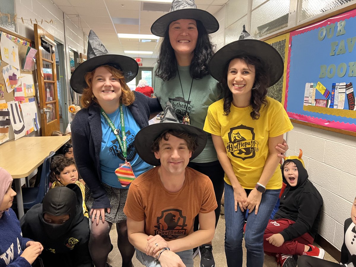 Hogwarts Houses in second grade today for our annual character day parade! #teamsecondgrade #slytherin #happyhalloween <a href="/KenwoodElementa/">Kenwood Elementary</a> <a href="/kd_gaddis/">Kyle Gaddis (he/him/his)</a>