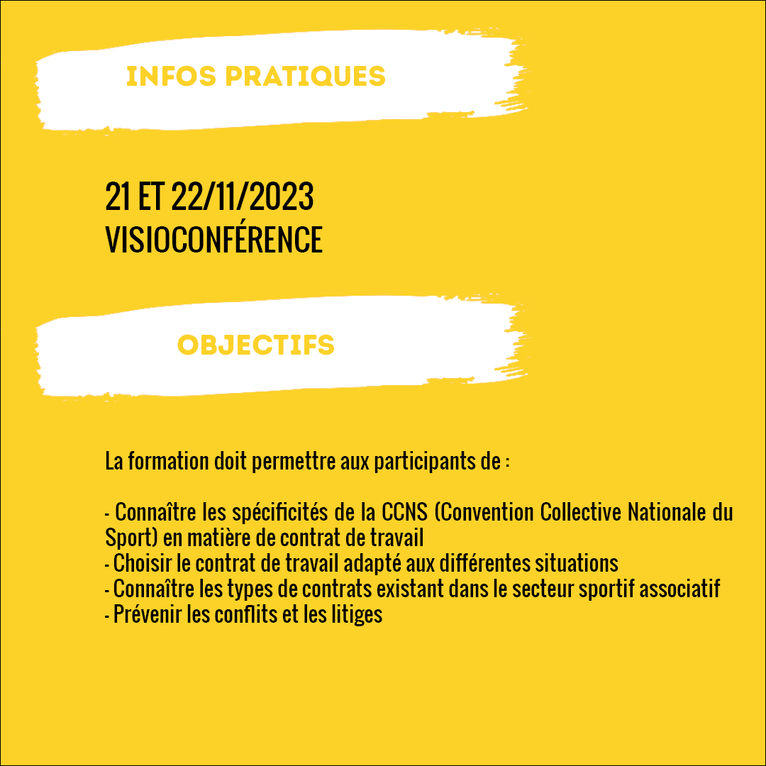 CROS OCCITANIE (@crosoccitanie) on Twitter photo 👨🏫 FORMATIONS 👨🏫
𝗜𝗹 𝗿𝗲𝘀𝘁𝗲 𝗱𝗲𝘀 𝗽𝗹𝗮𝗰𝗲𝘀 pour la formation à distance « Les différents types de contrats dans le secteur du sport » qui aura lieu le mardi 21 novembre et le mercredi 22 novembre 2023, de 9h à 12h30. 📅
Infos & inscription 👉 urlz.fr/ofTB 👨🏫 FORMATIONS 👨🏫
𝗜𝗹 𝗿𝗲𝘀𝘁𝗲 𝗱𝗲𝘀 𝗽𝗹𝗮𝗰𝗲𝘀 pour la formation à distance « Les différents types de contrats dans le secteur du sport » qui aura lieu le mardi 21 novembre et le mercredi 22 novembre 2023, de 9h à 12h30. 📅
Infos & inscription 👉 urlz.fr/ofTB