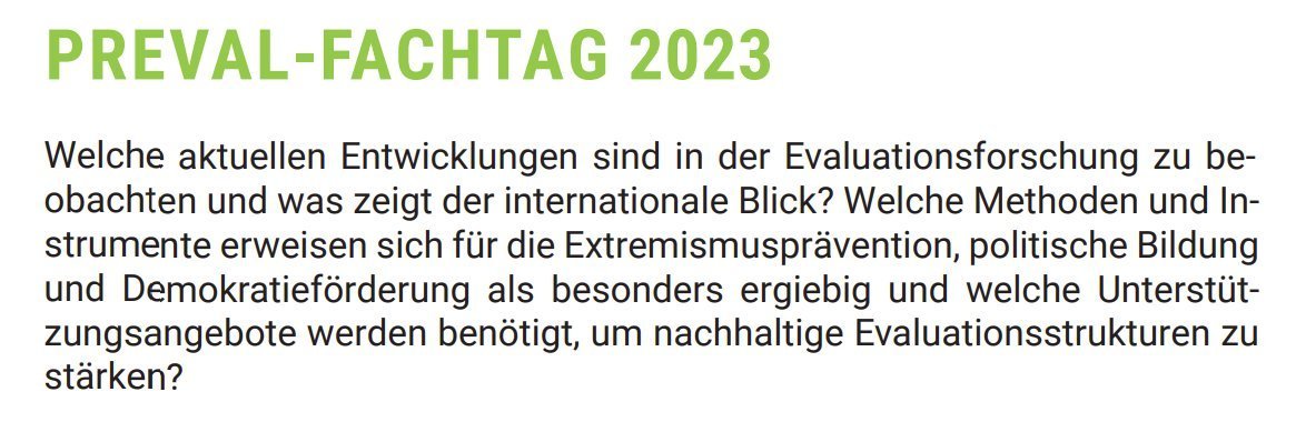 Wie extremistische Gewalt verhindern?
Wir stellen Ergebnisse unserer international vergleichenden Forschung zu Evaluierung von Extremismusprävention &amp;Demokratieförderung vor <a href="/SophieEbbecke/">Sophie Ebbecke</a> <a href="/lotta_rahlf/">Lotta Rahlf</a> <a href="/JulianJunk/">Julian Junk</a> <a href="/GPPi/">GPPi</a> <a href="/PRIF_org/">PRIF</a> 30.11., Berlin, Anmeldung: preval.hsfk.de/veranstaltunge…
