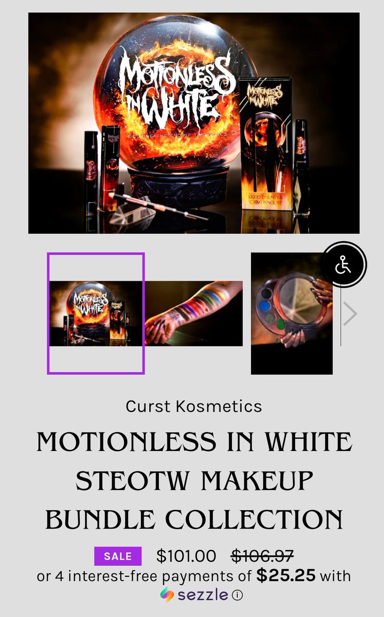 Motionless in white STEOTW Makeup bundle collection – Curst kosmetics