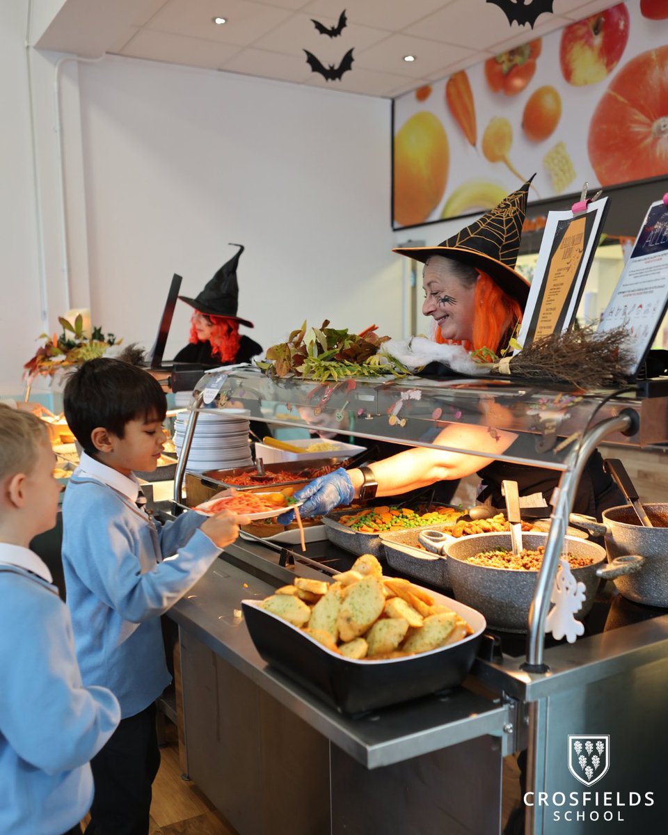 Happy Halloween to all the #CrosfieldsCommunity! Thank you to our kitchen team for a spooktacular lunch full of devilish treats. 🎃🕷️🦇 #CrosfieldsSchool #HappyHalloween #HalloweenLunch #Spooktacular #ThomasFranks #SpookySeason #Boo #TrickOrTreat