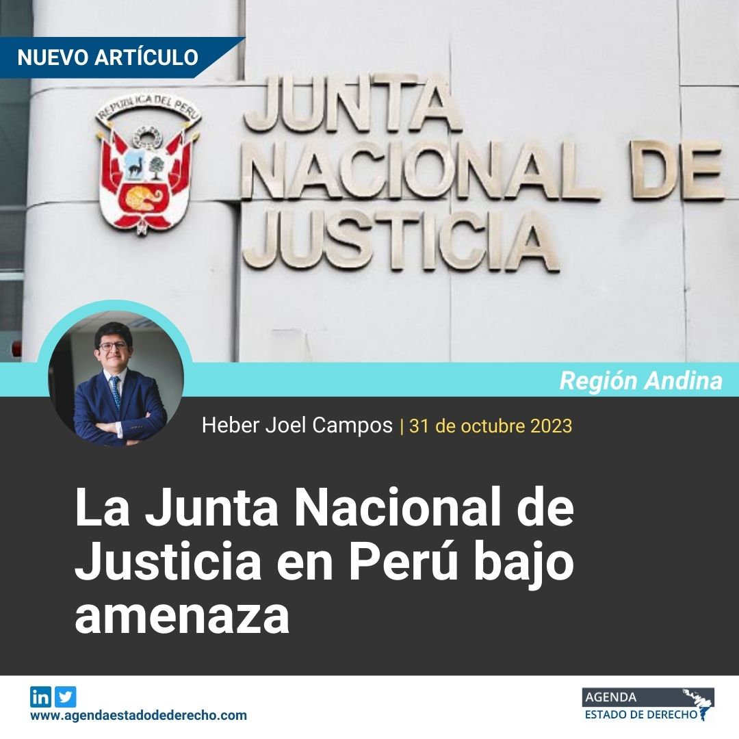 🇵🇪¿Qué riesgos se derivan de la investigación adelantada por el Congreso del Perú en contra de la Junta Nacional de Justicia? ¿Cuál es la razón de dicha investigación? ✍️ @heberjoelcb hace un análisis completo en este artículo: agendaestadodederecho.com/la-junta-nacio…