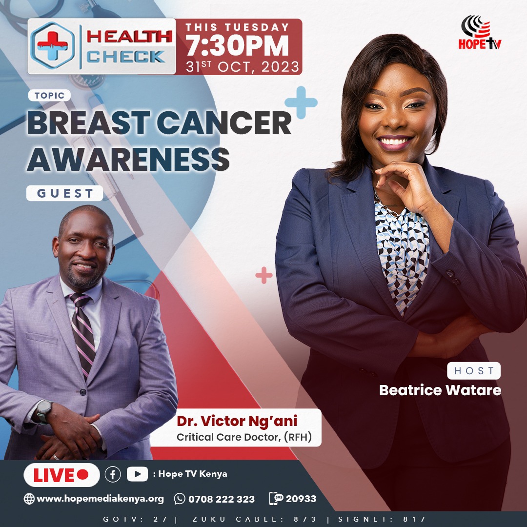 BeatriceWatare's tweet image. This year's Breast cancer theme is  Thrive365.This involves the essence of understanding breast cancer not as an insurmountable foe, but as a challenge that can be overcome through awareness, education, and support. 
Join me and Dr.Victor tonight on @HopeTV_KE