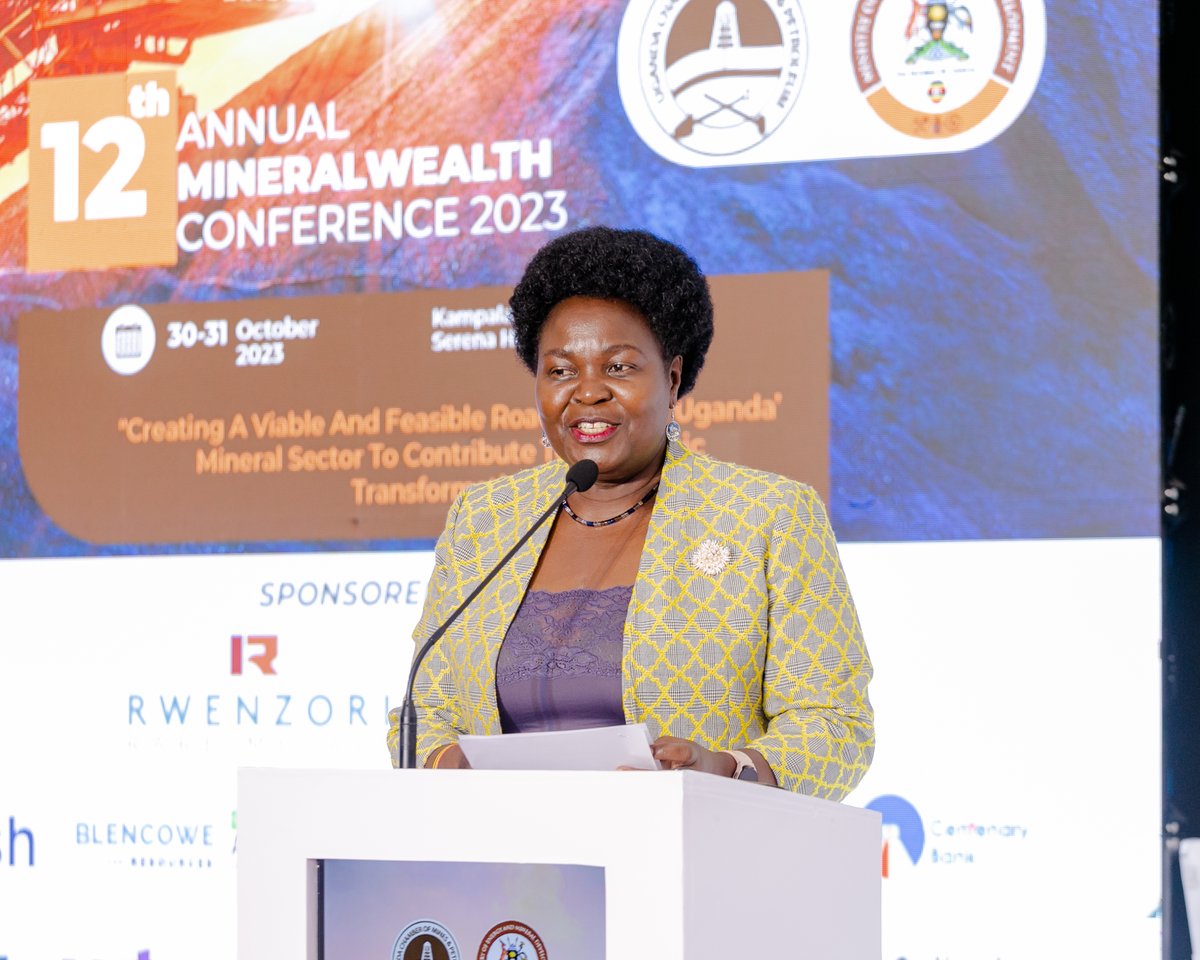 UgandaChamber's tweet image. The 12th Mineral Wealth Conference has officially come to an end at Kampala Serena Hotel where slightly over 300 participants actively took part in the discussions for 2 days...
In her closing remarks, Hon. Ruth Nankabirwa the line minister @MEMD_Uganda said...
#MWC2023
