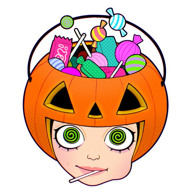 「candy jack-o'-lantern」 illustration images(Latest)