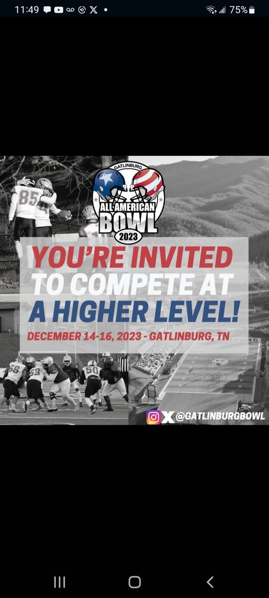Thankyou <a href="/GatlinburgBowl/">Gatlinburg All American Series</a> for the invite! <a href="/georgiaforcefb/">Georgia Force Christian Blue Knights</a> <a href="/CoachCCalhoun/">Coach Calhoun</a>