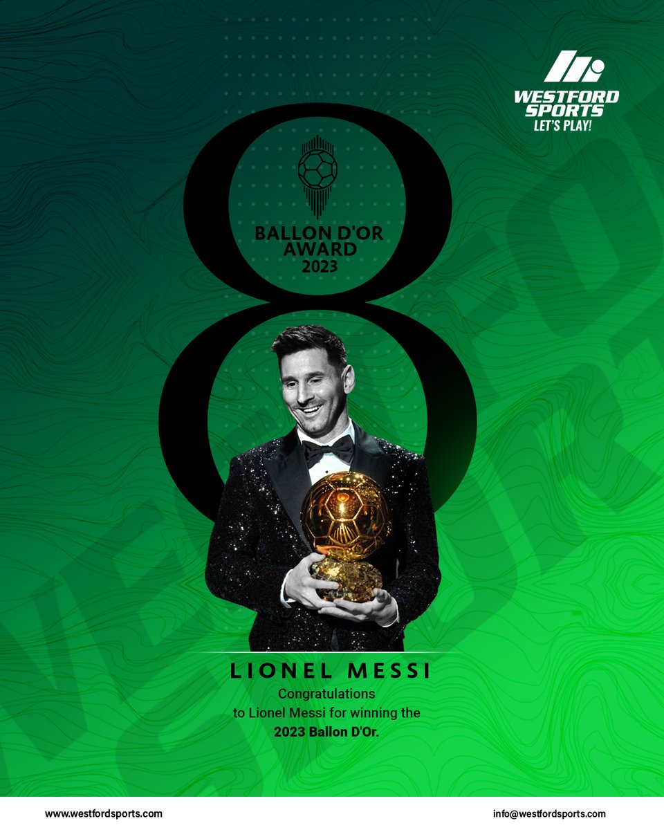 An unprecedented 8th Ballon d'Or win, solidifying his status as football's greatest ever!
#LionelMessi #BallonDOr2023 #GOAT