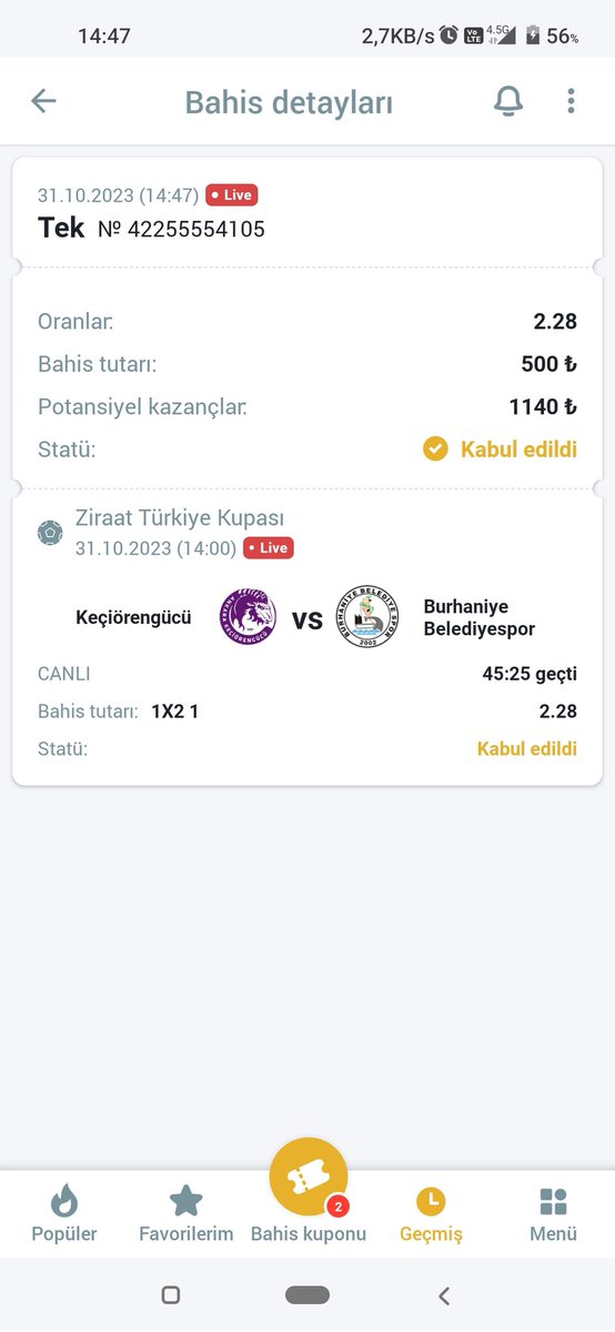 kaos_bett's tweet photo. #Canlibahis
Keçiören 2 üst
Kasası müsaitler Keçiören kazanır
Bol şanss https://t.co/8BVNnWlCmX