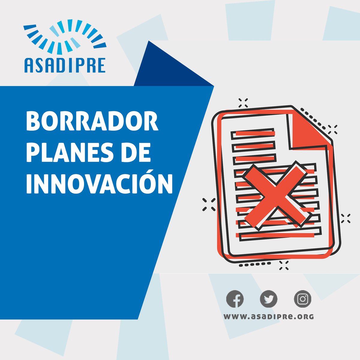 📄 BORRADOR PLANES DE INNOVACIÓN

👉 bit.ly/49jme7W

#asadipre