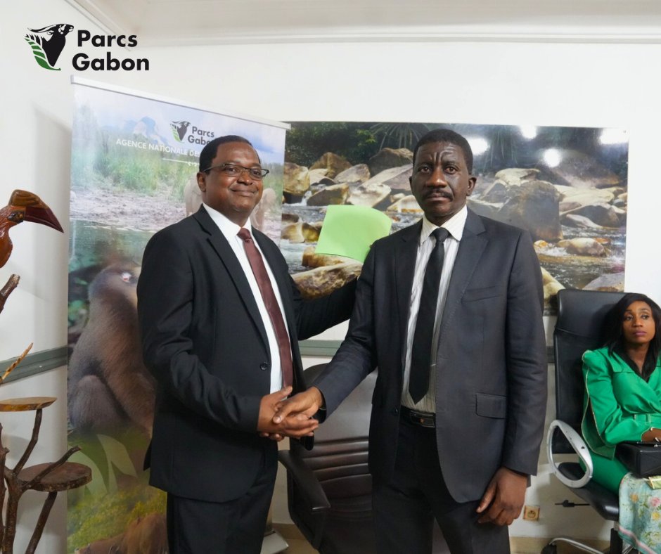 Passation des charges à <a href="/parcs_gabon/">Agence Nationale des Parcs Nationaux</a> 🇬🇦le Président du Comité de Gestion Général Abel OYIBA, le Secrétaire Exécutif Omer NTOUGOU, le Directeur Financier François Junior EBOUMY et le Directeur des Opérations Jean-Pierre MOMBO. Bienvenue à eux! #ANPN #passationdescharges