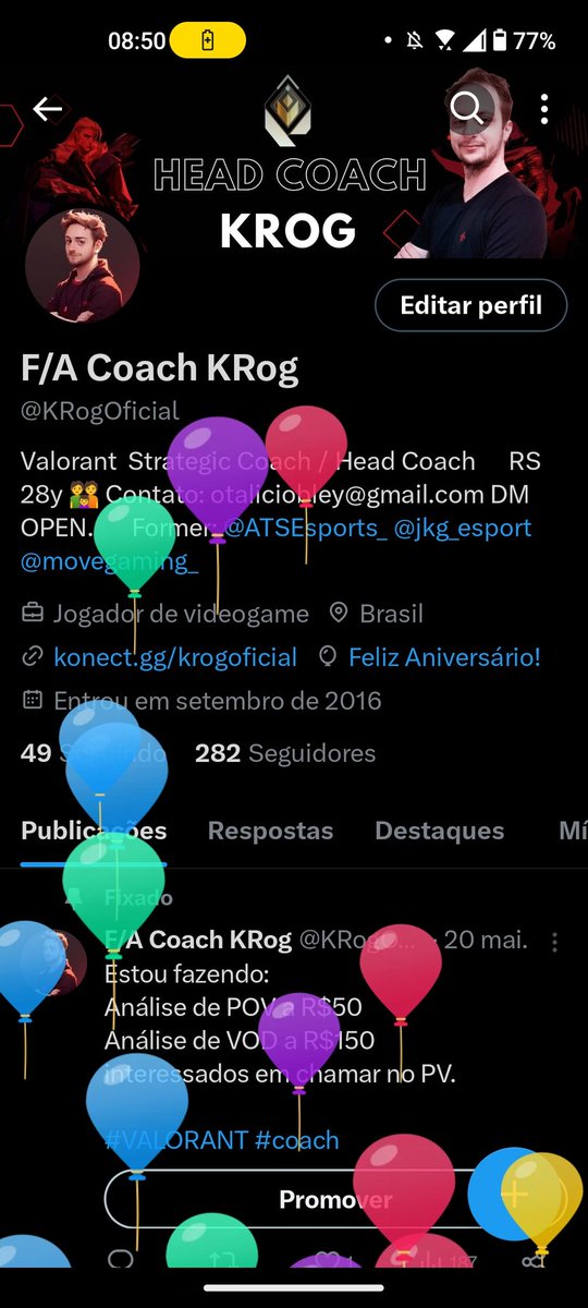 Subiu os balões. 
2.9 

22 anos só de FPS hahahahaha