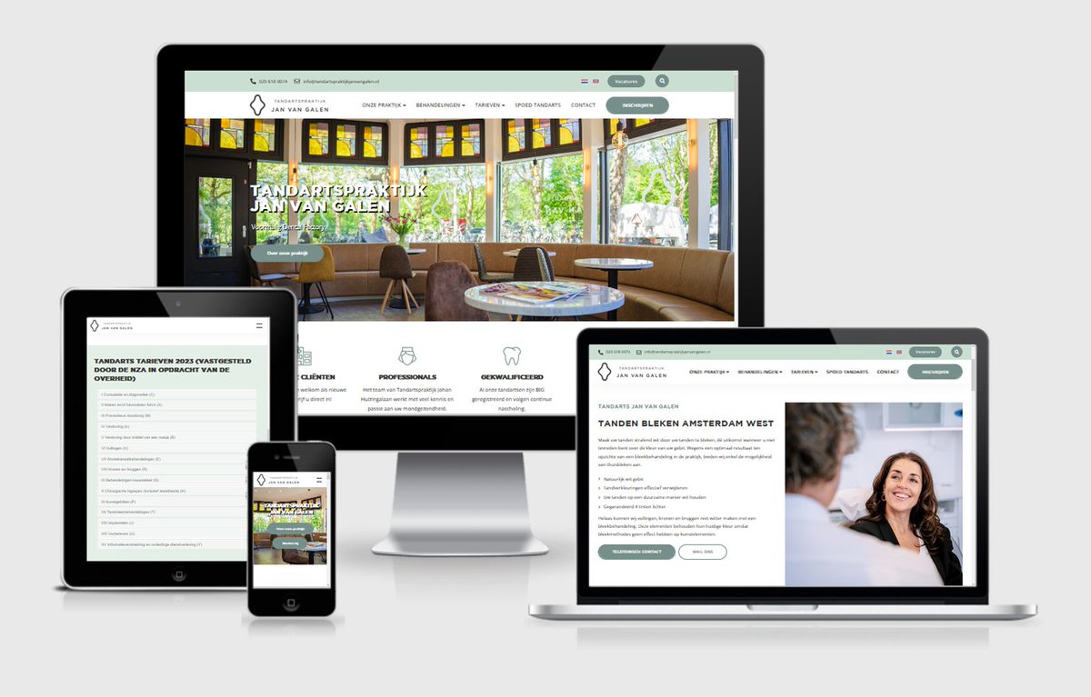 Webreturn's tweet photo. Nieuwe meertalige website opgeleverd voor tandartspraktijk Jan van Galen!

Bekijk de website op https://t.co/IYdnSO1riw

Webdesign en realisatie door https://t.co/Zi4uXXZipy https://t.co/lViiVoACZc