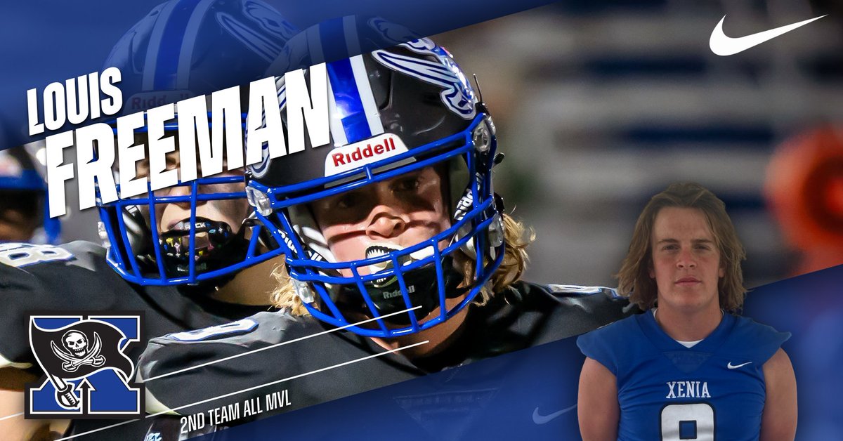 Congrats to <a href="/BigLou2511/">Louis Freeman</a> for being selected as 2nd Team All-MVL. Louis was a two way player for the Bucs as well as being a Team Captain as a Sophomore. <a href="/XeniaAthletics/">Xenia Athletics</a>