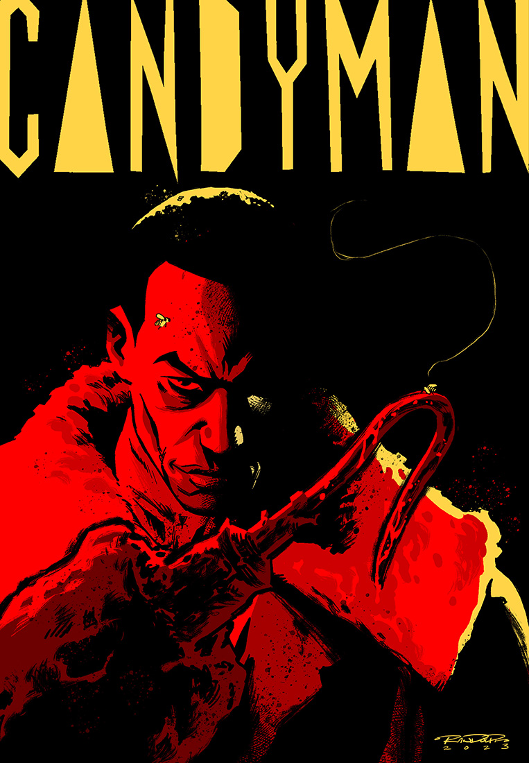kharyrandolph's tweet photo. Not nearly enough Candyman fanart out there, so I had to whip something up real quick. Happy Halloween, y'all. 🐝🐝🐝🐝🐝 https://t.co/gEoU6VwyhI