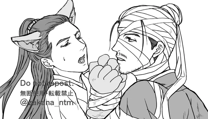 成化粥飯センシティブ絵(サムネ捏造)。
楽しいコスプレハロウィン、ミイラ男隋、狼男唐🍚夜に変装で食事会をするのに料理を作ってたミイラ男隋、安定の泥棒狼男を捕まえて包帯で捕縛。
R18なのでポイピクにてリスト限定公開です。
#隋唐 #粥飯 

https://t.co/HGOZVBFXGx 