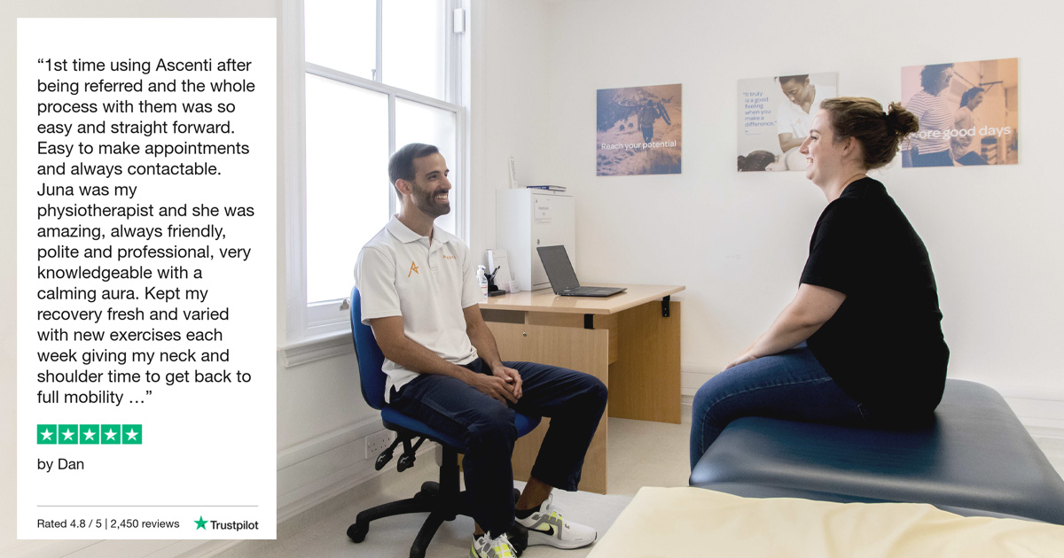 Trustpilot Tuesday ⭐️

Dan gave us five stars on Trustpilot after an easy and straightforward booking experience. 📅

With the help of "amazing" physio Juna, he has regained full mobility in his neck and shoulder. 🧡

#patientfeedback #reviews