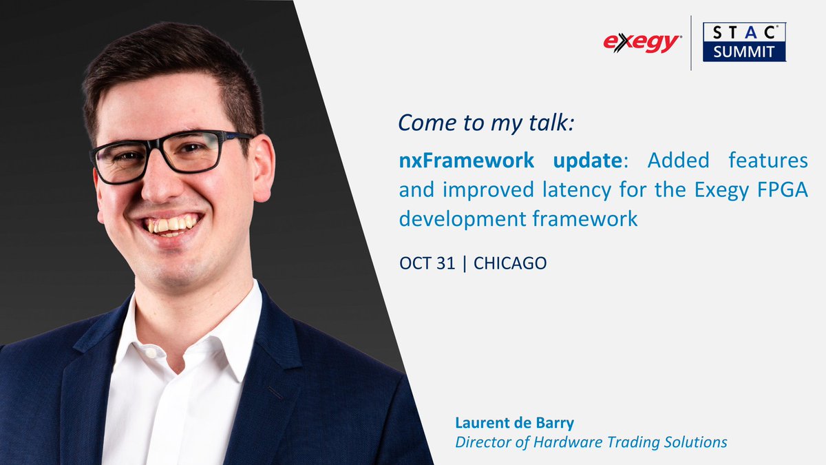 If you're attending STAC Chicago, come learn more about Exegy's recent nxFramework update.