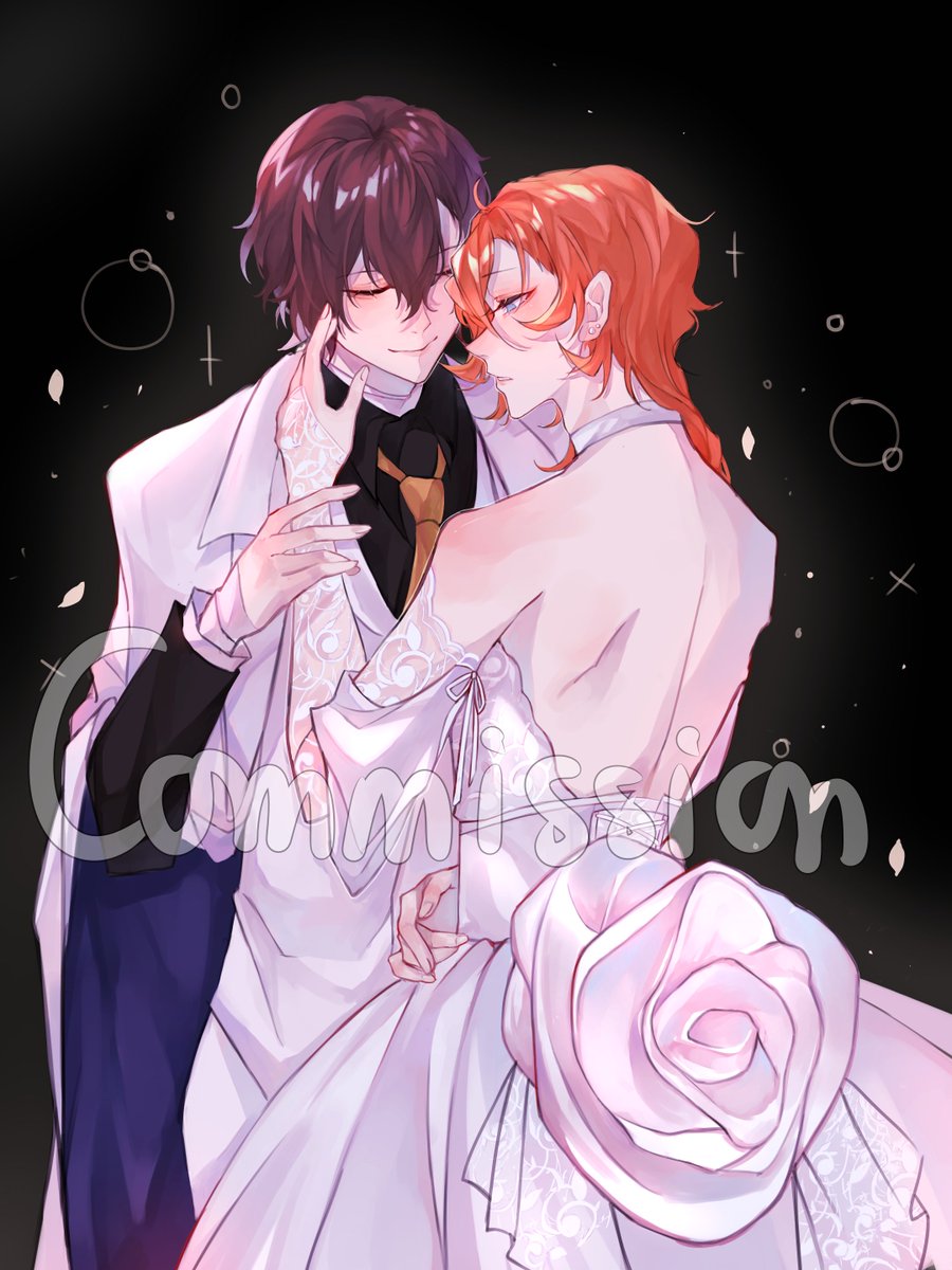 #太中 #文スト #Dachuu #BSD Finished my commission but they look just- idk but I think it'd be wasted if I decided not to post this there DAZAI AND CHUUYA' WEDDING I LOVE IT (Commission by Trần Hân)