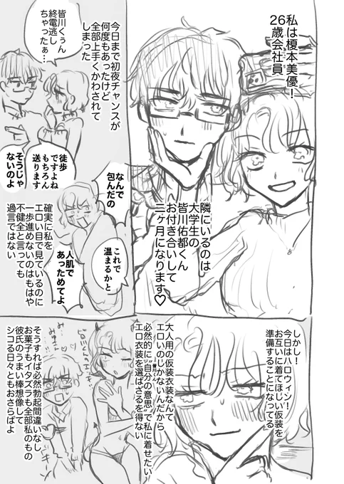 性欲強め年上お姉さん×奥手年下彼氏のおうちハロウィンです🎃

#漫画が読めるハッシュタグ
この子たちの漫画は引用RPからどうぞ👻🐺 