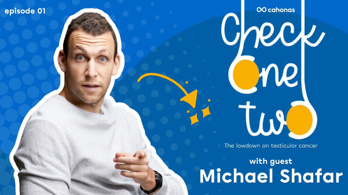 Check out our new @checkonetwopod Podcast - The Lowdown on Testicular Cancer! You can catch the first episode with @michaelshafar on (ITunes, Spotify, YouTube etc) linktr.ee/checkonetwopod… Please Share and RT