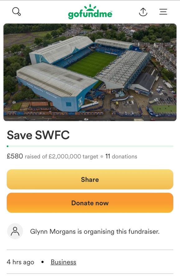 swfcsc's tweet photo. PLEASE DO NOT CONTRIBUTE TO THIS

You will just lose your money. Don't fall for it #swfc https://t.co/Ldjpua4vAj