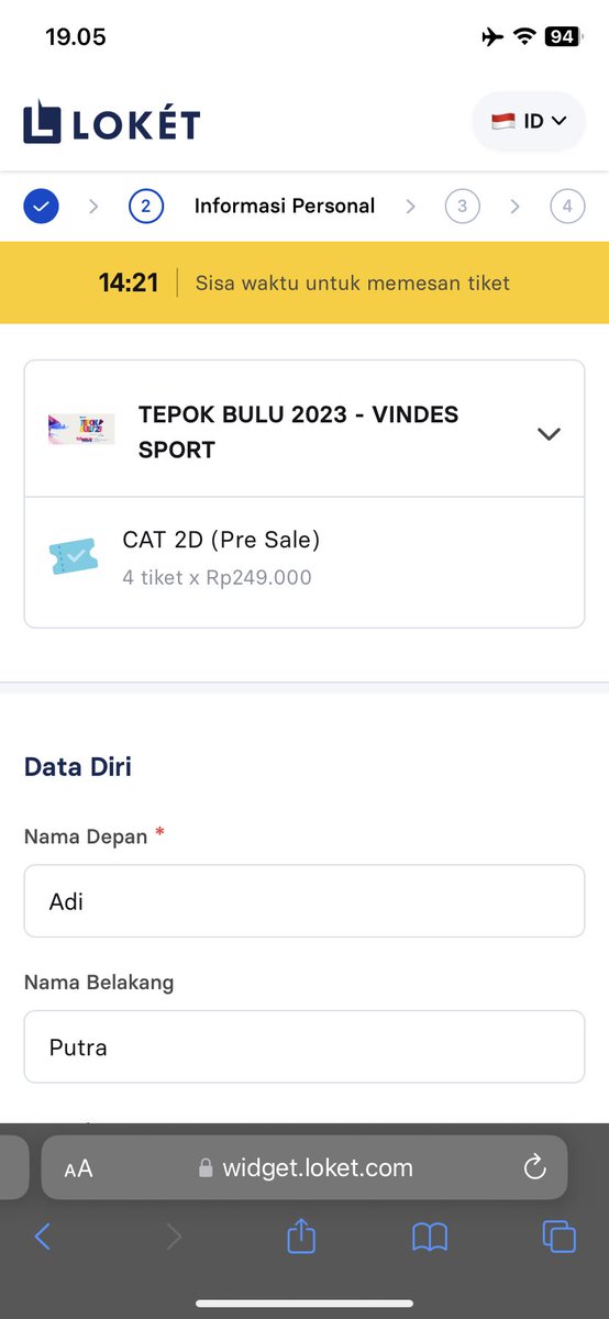 theonenonlyput's tweet photo. WTS Tiket
Vindes Tepok bulu
2D 4 Tiket bisa pakai nama pribadi
Fee 50/tix
Testi? Cek ig aja @/pw.adi

Tag
Wtb wts vindes sport
Tepok bulu 2023 https://t.co/ofh8pRozDH