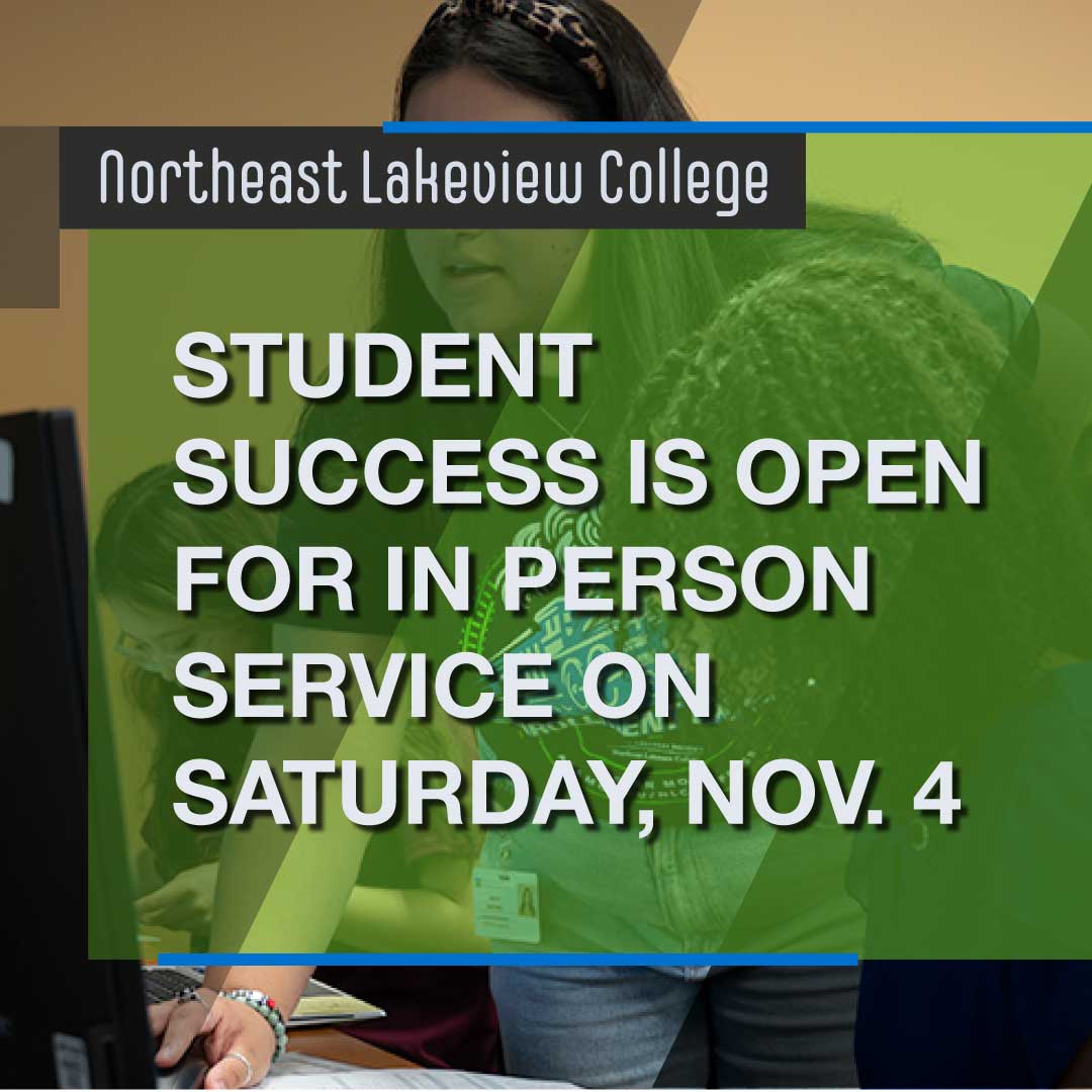 Need assistance with enrollment or other student services functions? In person hours this Saturday, 9-1pm. For all hours and services, visit alamo.edu/nlc/contact