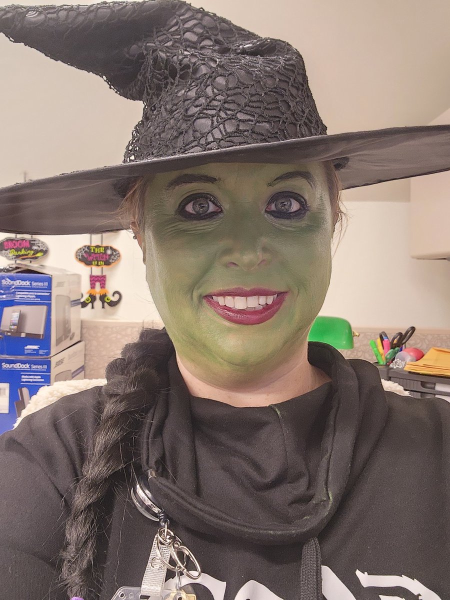 Things are getting a little Wicked today in Instructional Technology.  The flying monkeys in typical fashion wouldn't cooperate for the picture.