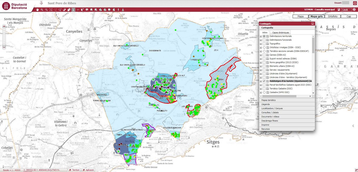 ℹ️ El #SITMUN de la <a href="/diba/">Diputació de Barcelona</a> facilita als ajuntaments la gestió dels habitatges turístics d’acord amb  l’ordenació municipal. 
<a href="/santperederibes/">Sant Pere de Ribes</a> explica la seva experiència a l'#SCEWC23