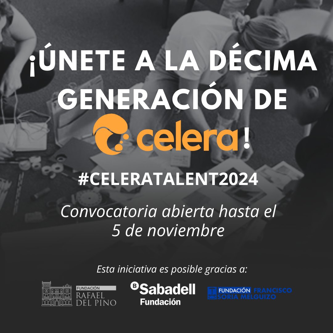 ¡Postula a formar parte de la décima generación! 🤩

Desde #Celera entregamos las mejores herramientas, oportunidades, networking y #comunidad para el desarrollo personal que permita potenciar el #talento de cada uno de nuestros Celerados 💯

Tienes hasta el 5 de noviembre 📅