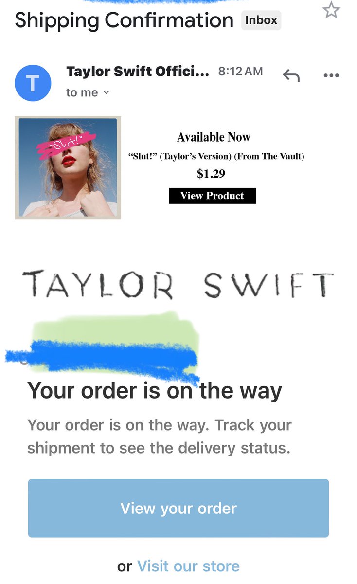 royalelando's tweet photo. MY CARDIGAN SHIPPED.. #1989TaylorsVersion #ItsANewSoundtrack https://t.co/UQtgPVg5CB