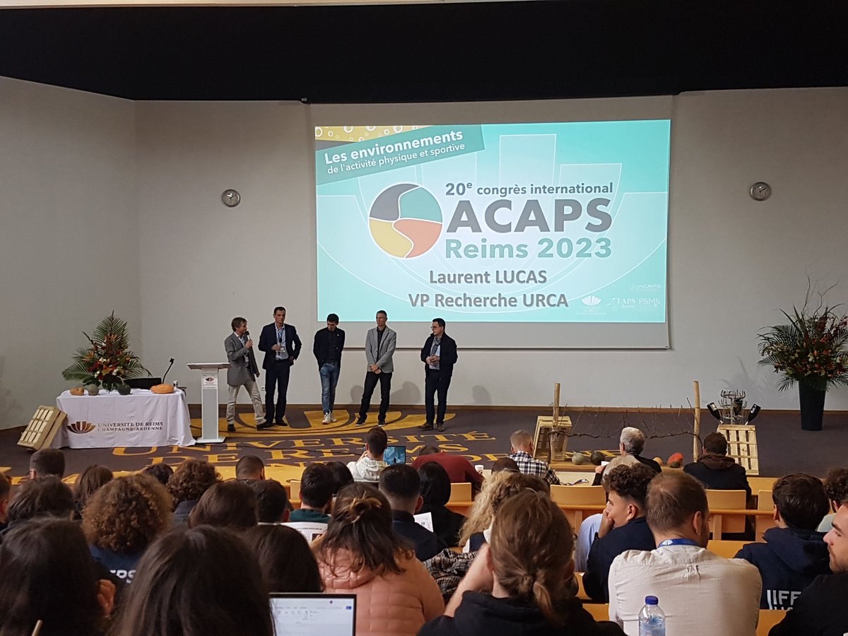 Lebon Florent (@lebonflorent_) on Twitter photo Cérémonie d'ouverture du XXème congrès international ACAPS à Reims. C'est parti pour 3 jours de com et présentations sur Sport et Activité Physique! <a href="/LabCaps_Dijon/">Labo INSERM CAPS, Dijon</a> <a href="/ufrstaps_dijon/">UFR STAPS Dijon - Le Creusot</a> @univbourgogne <a href="/InstUnivFr/">Institut universitaire de France (IUF)</a> Cérémonie d'ouverture du XXème congrès international ACAPS à Reims. C'est parti pour 3 jours de com et présentations sur Sport et Activité Physique! <a href="/LabCaps_Dijon/">Labo INSERM CAPS, Dijon</a> <a href="/ufrstaps_dijon/">UFR STAPS Dijon - Le Creusot</a> @univbourgogne <a href="/InstUnivFr/">Institut universitaire de France (IUF)</a>