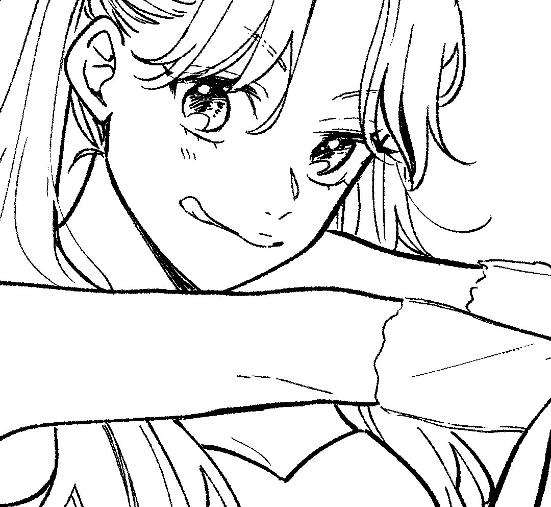 間に合わなかったイラストの線画途中をどうぞ