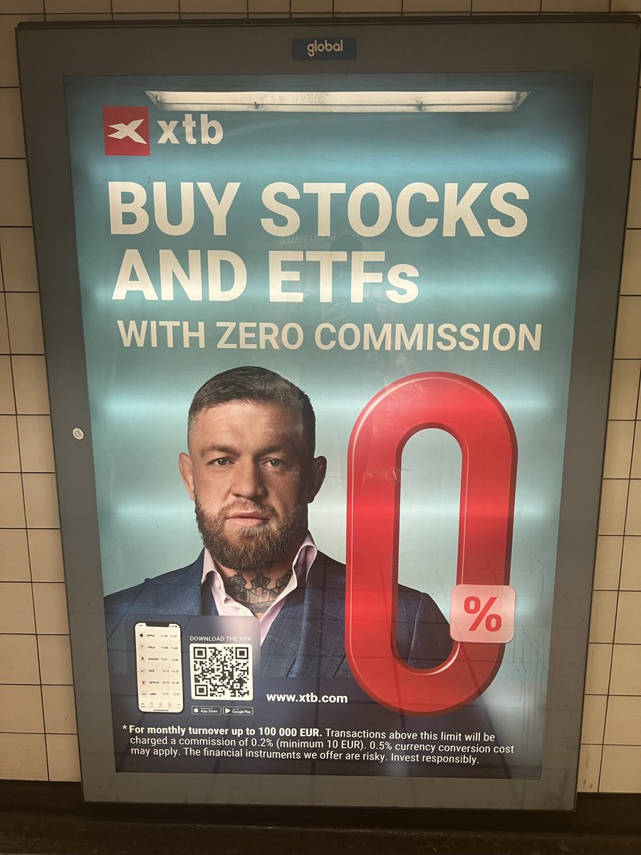 Conor McGregor promoting zero commission stocks and etf trading, love to see it.

“I can make you rich. I’ll change your bum life. You ring back home, you ring your wife, ‘Baby, we’ve done it. We’re rich baby. Conor McGregor made us rich. Break out the red panties.’”