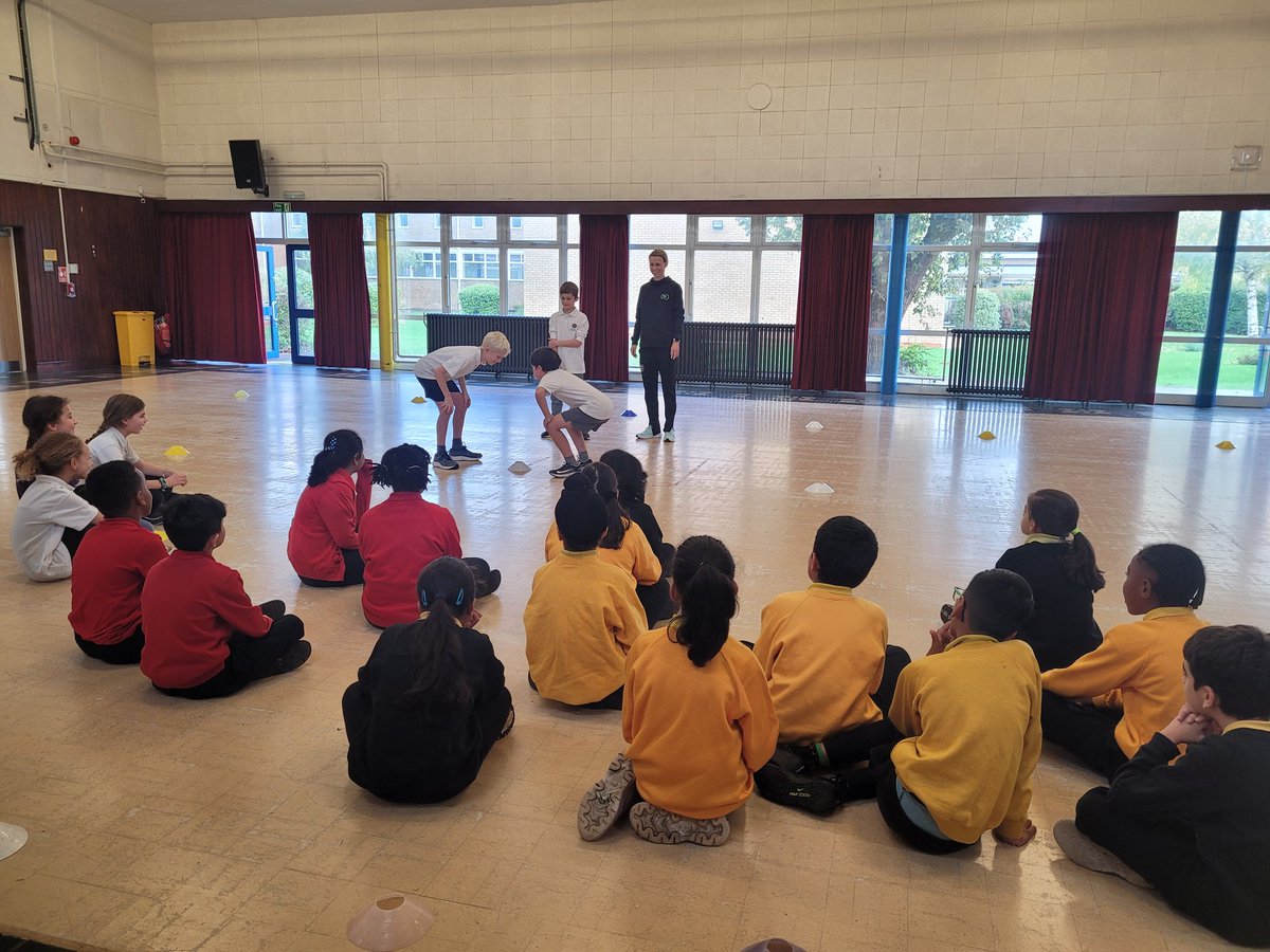 Our first cohort of Year 5 leaders from <a href="/BraintcroftEACT/">Braintcroft E-ACT Primary Academy</a> @byron_court &amp; <a href="/ARK_Franklin/">ARK Franklin Primary</a> going through thier leadership training this morning, before they run our playground festival this afternoon