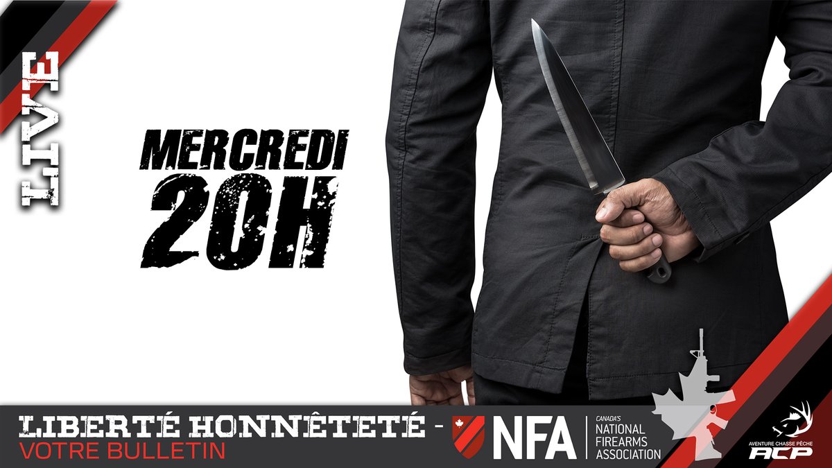 acpnation's tweet image. LIVE NFA mercredi 20h00💥💥
NFA - Décision de la cour fédérale - La grande trahison🗡🗡
Soyez des nôtres!
#canadianguns #canadahunts #TrudeauMustGo #cdnpolitics #firearmscanada #C21 #canadahunting #canpoli #billc21

bit.ly/3SlzeEc
