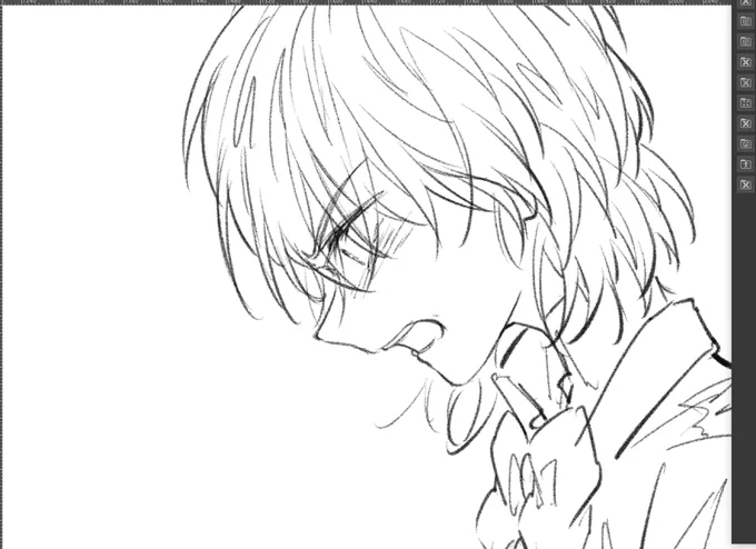 ああ…しんどいこの時点で…
逃げ続けていたけどでも…作中一二を争う名場面描いてみたいし… 
